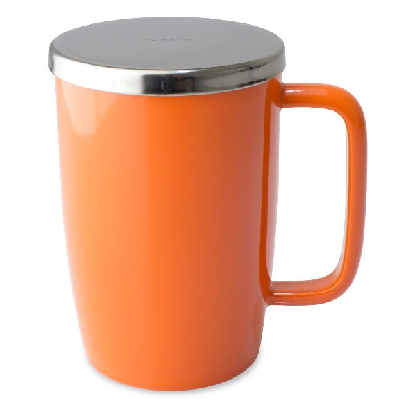 FORLIFE 18oz Glass Tea Mug with Removable Infuser & Lid - Perfect for Loose Leaf Tea, Herbal Infusions, and Hot Beverages at Home or Office