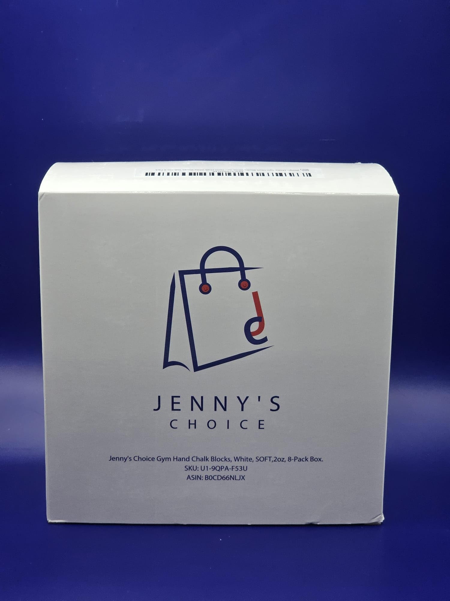 Jenny's Choice Premium Gym Chalk Blocks - 2oz White Magnesium Carbonate for Weightlifting, Rock Climbing & Gymnastics - 8-Pack Soft Hand Chalk for Better Grip - Ideal for CrossFit, Powerlifting & Workout Training