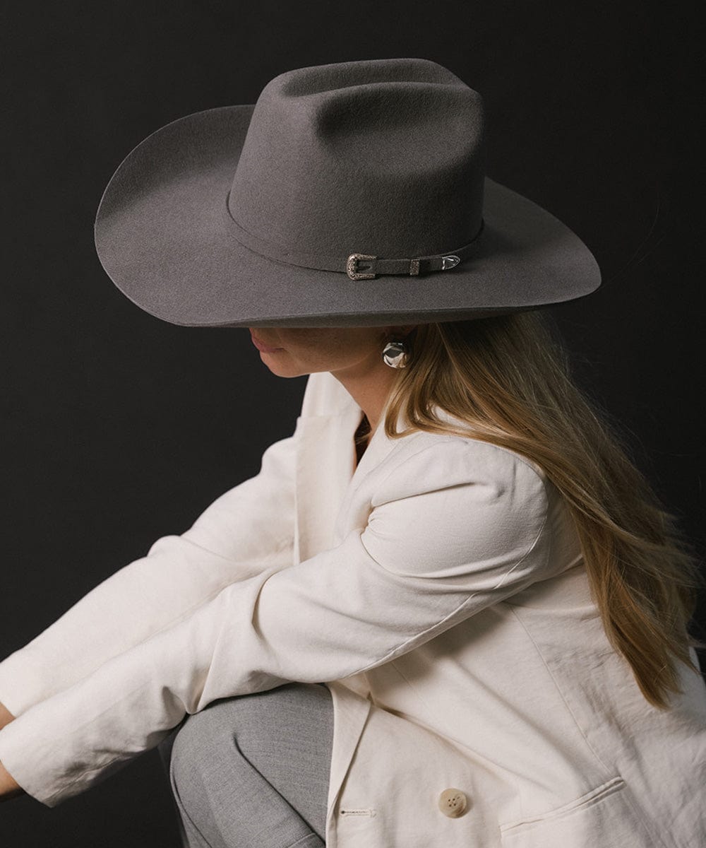 Teddy Cattleman Cowboy Hat for Men & Women - Western Style Felt Cowboy Hat with Adjustable Chin Strap - Perfect for Rodeo, Country Music Festivals & Outdoor Adventures