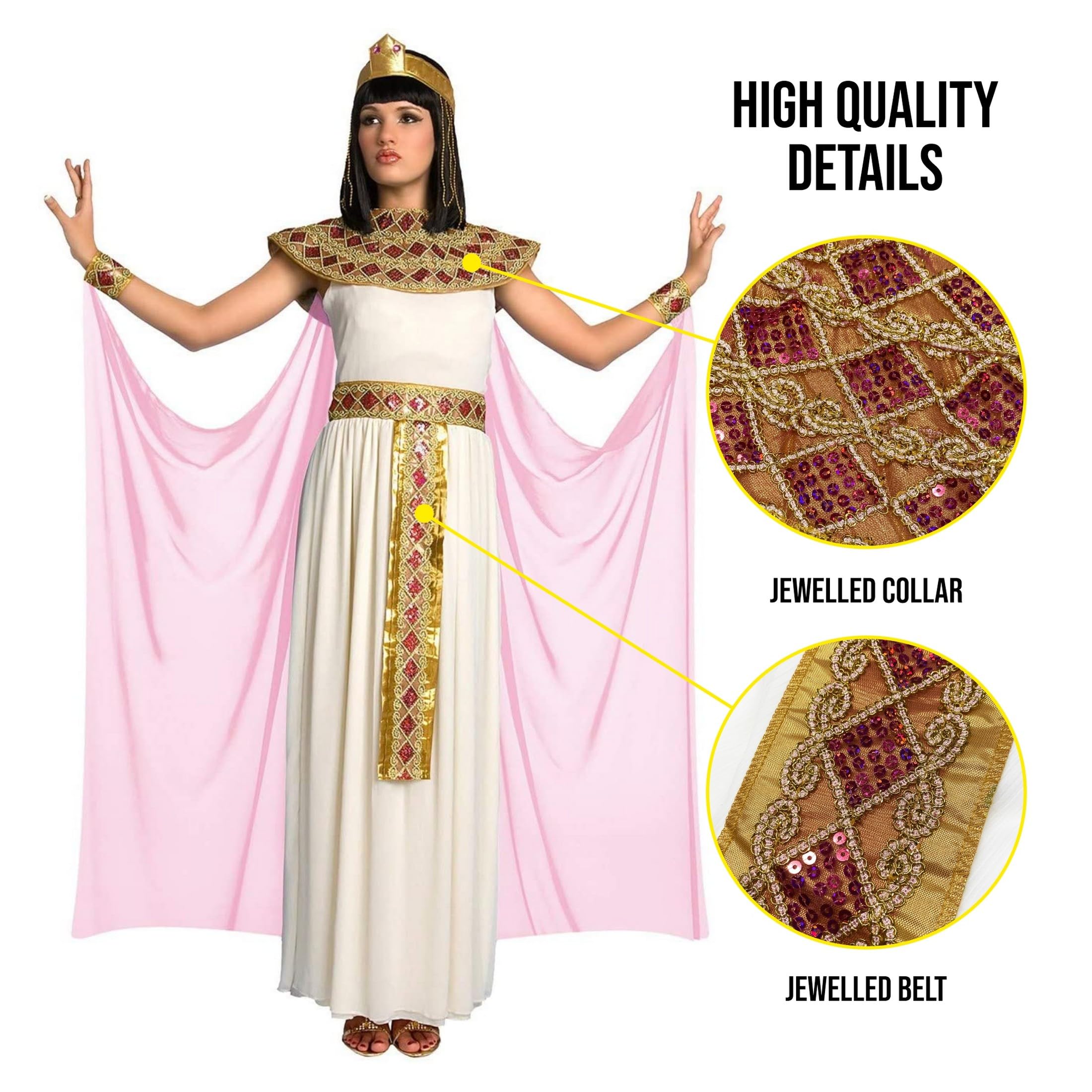 Cleopatra Costume for Women - Egyptian Queen Halloween Dress for Adults | Perfect for Halloween Parties, Cosplay & Themed Events