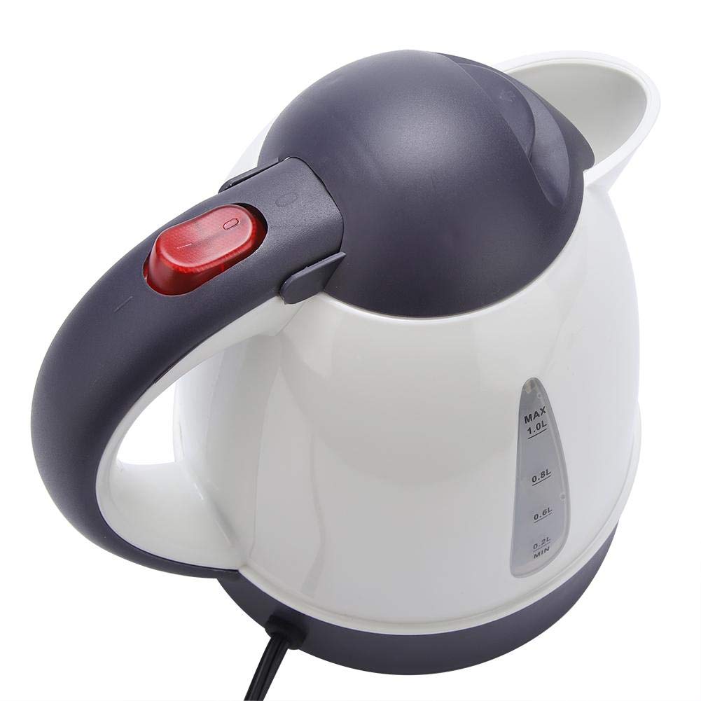 Maxmartt 1L Electric Kettle for Car - 12V DC Auto Shut Off Portable Water Heater for Tea & Coffee - Perfect for Road Trips, Camping, Travel & Office Use