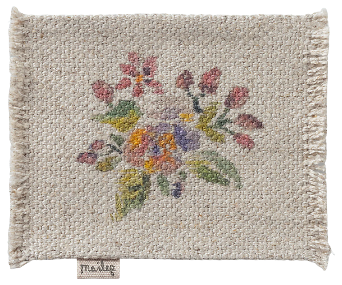 Floral Small Area Rug for Living Room, Bedroom & Nursery - Soft Non-Slip Washable Indoor Carpet