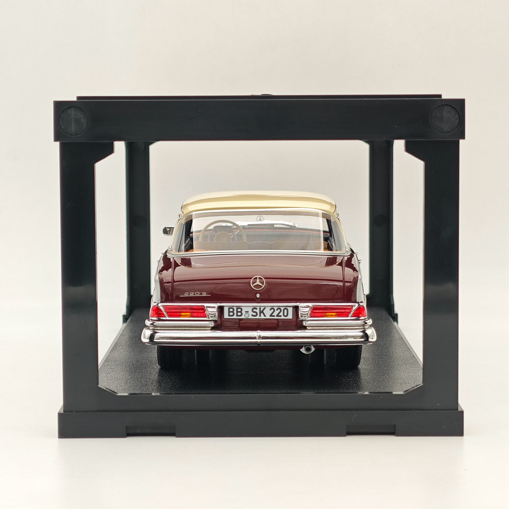 1:18 Scale Mercedes Benz 220SE W111 1966 Diecast Model Car - Red & White Resin Collectible - Vintage Car Display for Home/Office Decor, Gift for Car Enthusiasts