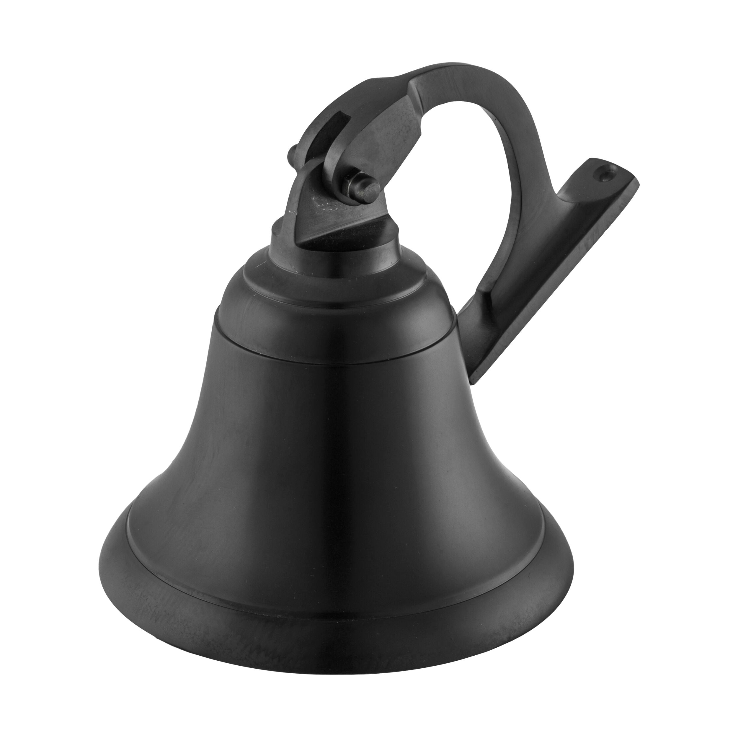 9685 Matte Black Ships Bell - 125mm (5 Inch) Nautical Decor for Home, Boat, or Garden - Classic Marine Bell for Decoration and Signaling
