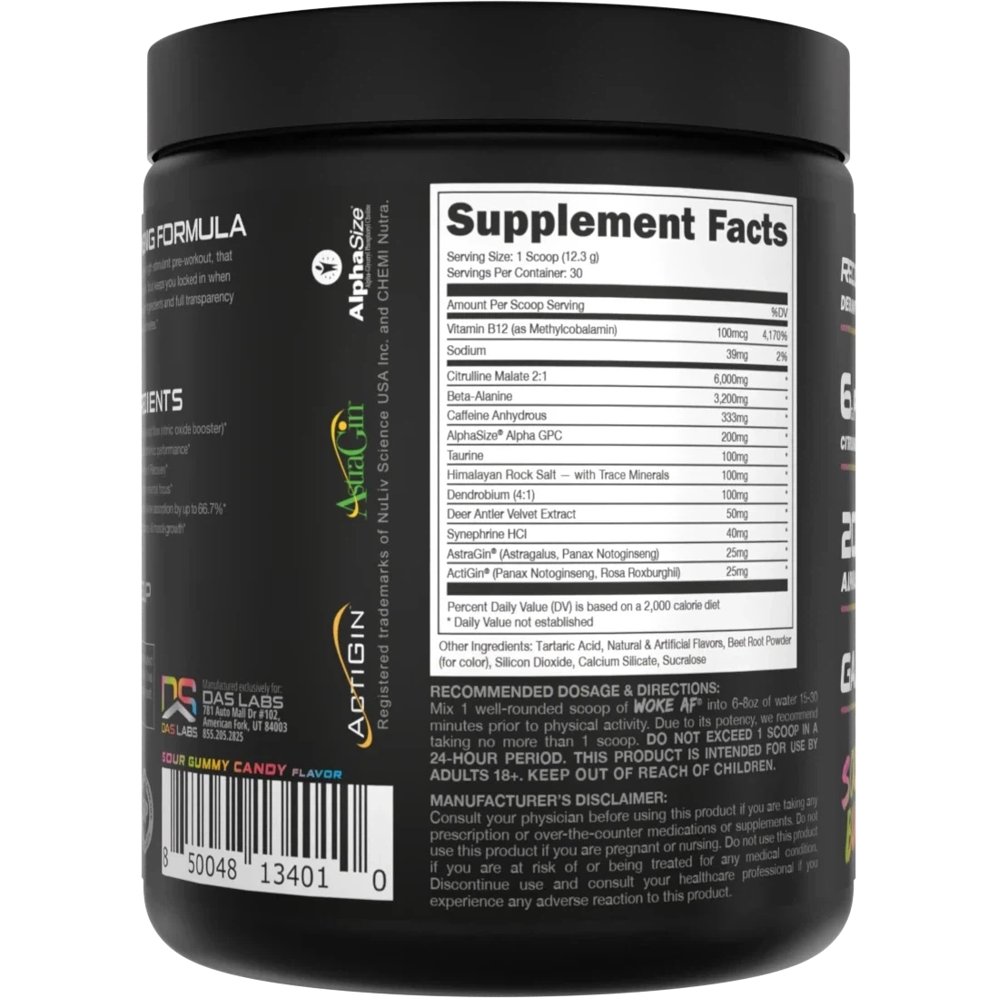 Bucked Up WOKE AF Pre-Workout Supplement - Energy & Focus Booster for Gym, Fitness & Bodybuilding | Ideal for Pre-Workout, Weight Training & Athletic Performance