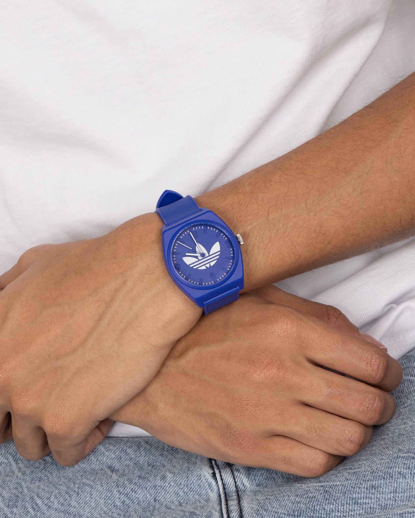 Adidas Project Two Men's Digital Sports Watch - Blue, Waterproof, Fitness Tracker for Running, Gym & Outdoor Activities