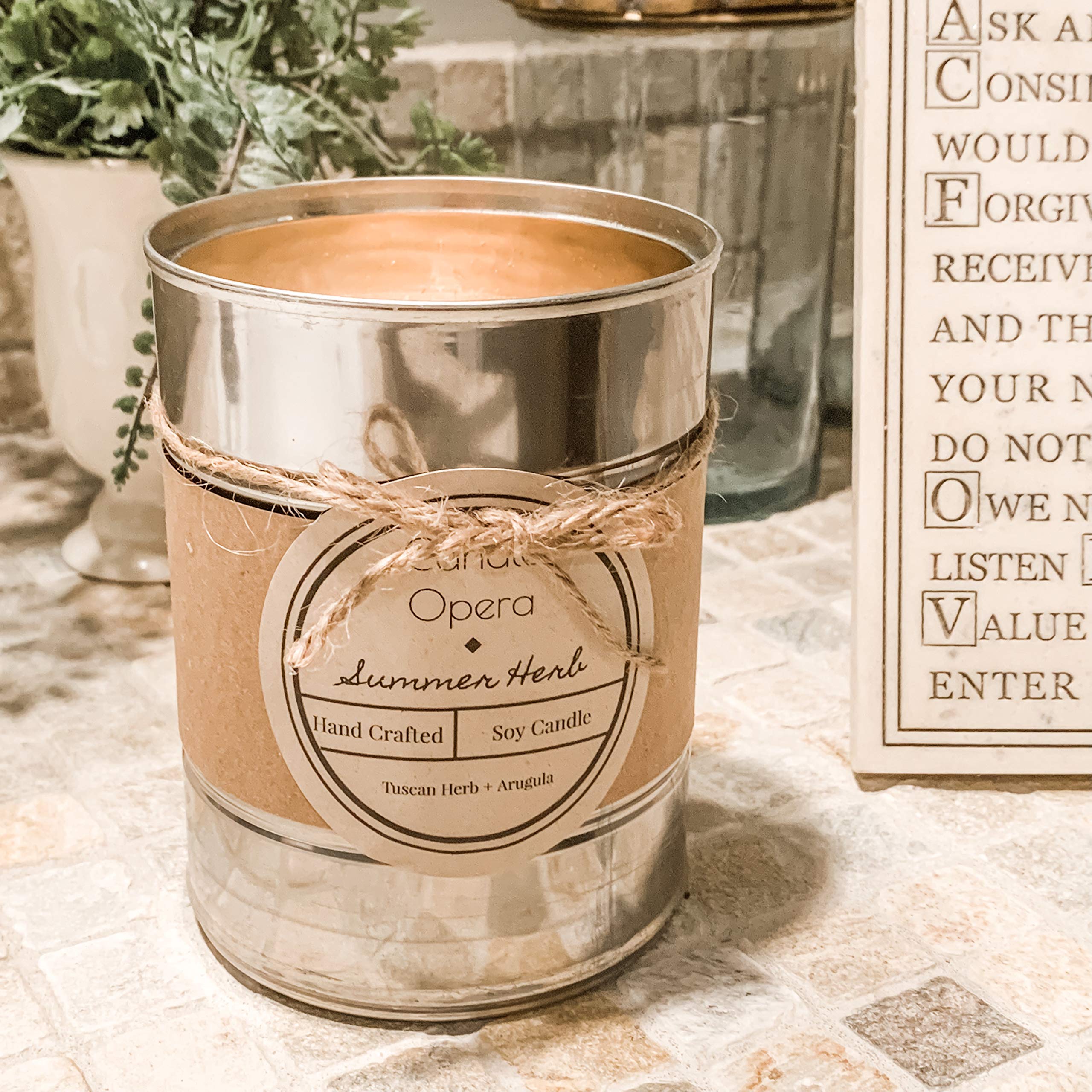 100% All Natural Soy Candle in Upcycled 18.5 oz Soup Can - Lake House Scent | Eco-Friendly Home Decor | Perfect for Relaxation, Meditation & Cozy Evenings