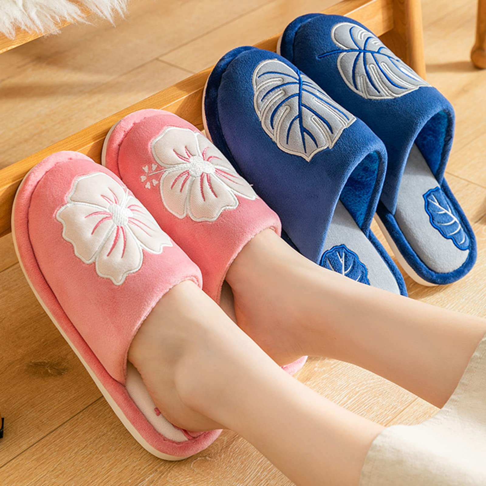 **JHSLXD Cozy Cotton Slippers for Men & Women - Non-Slip Indoor/Outdoor House Shoes for Winter Warmth & Comfort - Perfect for Home, Office, and Travel**
