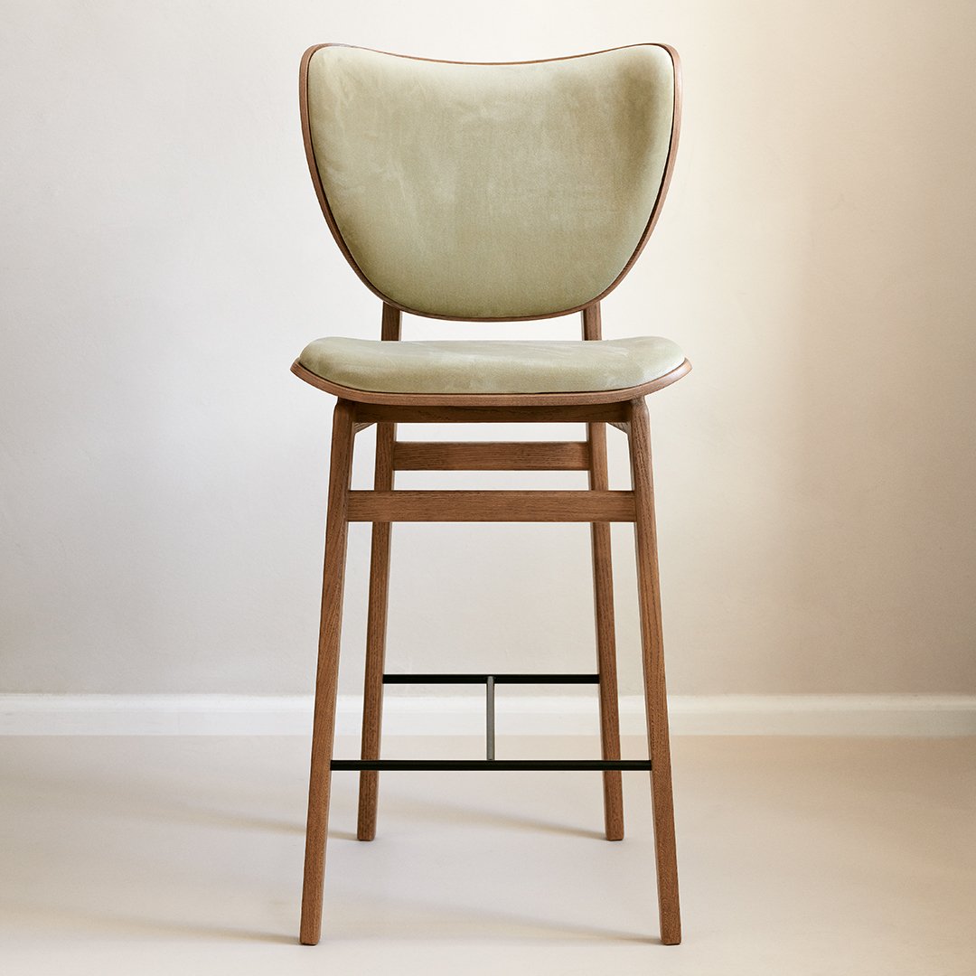 Elephant Counter Chair - Upholstered Bar Stool with Back Support for Kitchen Island, Breakfast Nook & Home Decor
