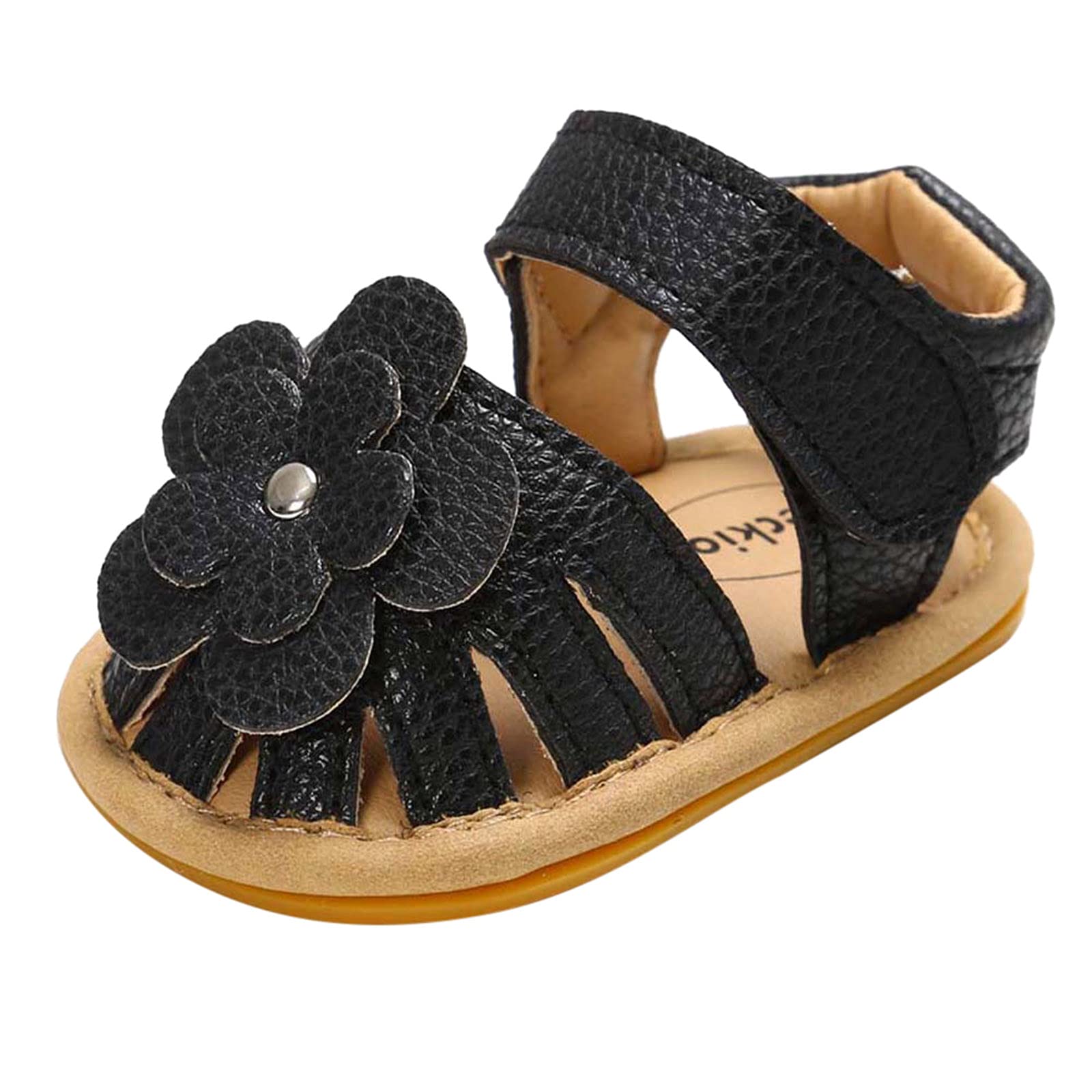 Gaoqi Boys & Girls Casual Sandals - Soft Non-Slip Rubber Sole Flower Flat Walking Shoes for Toddlers & Kids | Perfect for Playtime, Beach & Outdoor Activities