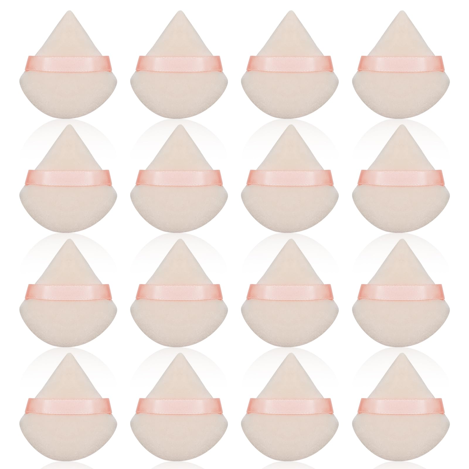 16Pcs Triangle Powder Puffs for Loose & Body Powder - Soft Makeup Sponge Applicators for Flawless Face & Body Makeup - Perfect for Travel & Professional Makeup Kits
