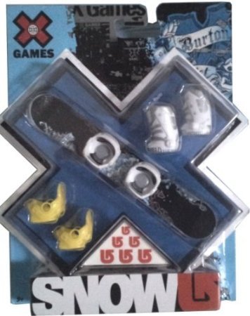 Samorthatrade X Games Fingerboard Snowboard - Burton Bullet & Tribute Boots for Indoor Training & Freestyle Practice