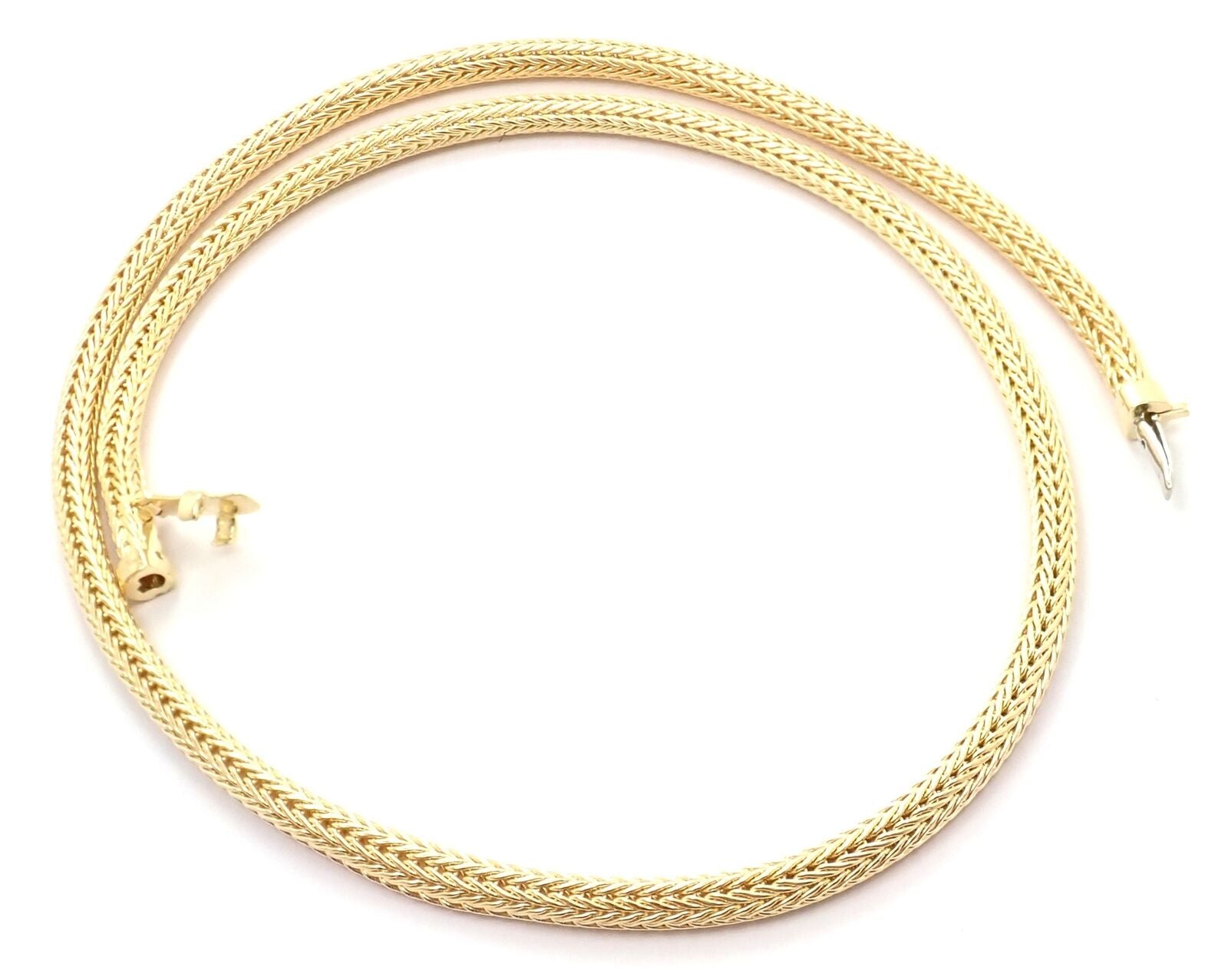 Authentic Vintage Tiffany & Co 18k Yellow Gold Foxtail Link Chain Necklace for Women - Elegant Jewelry Gift for Anniversary, Birthday & Special Occasions
