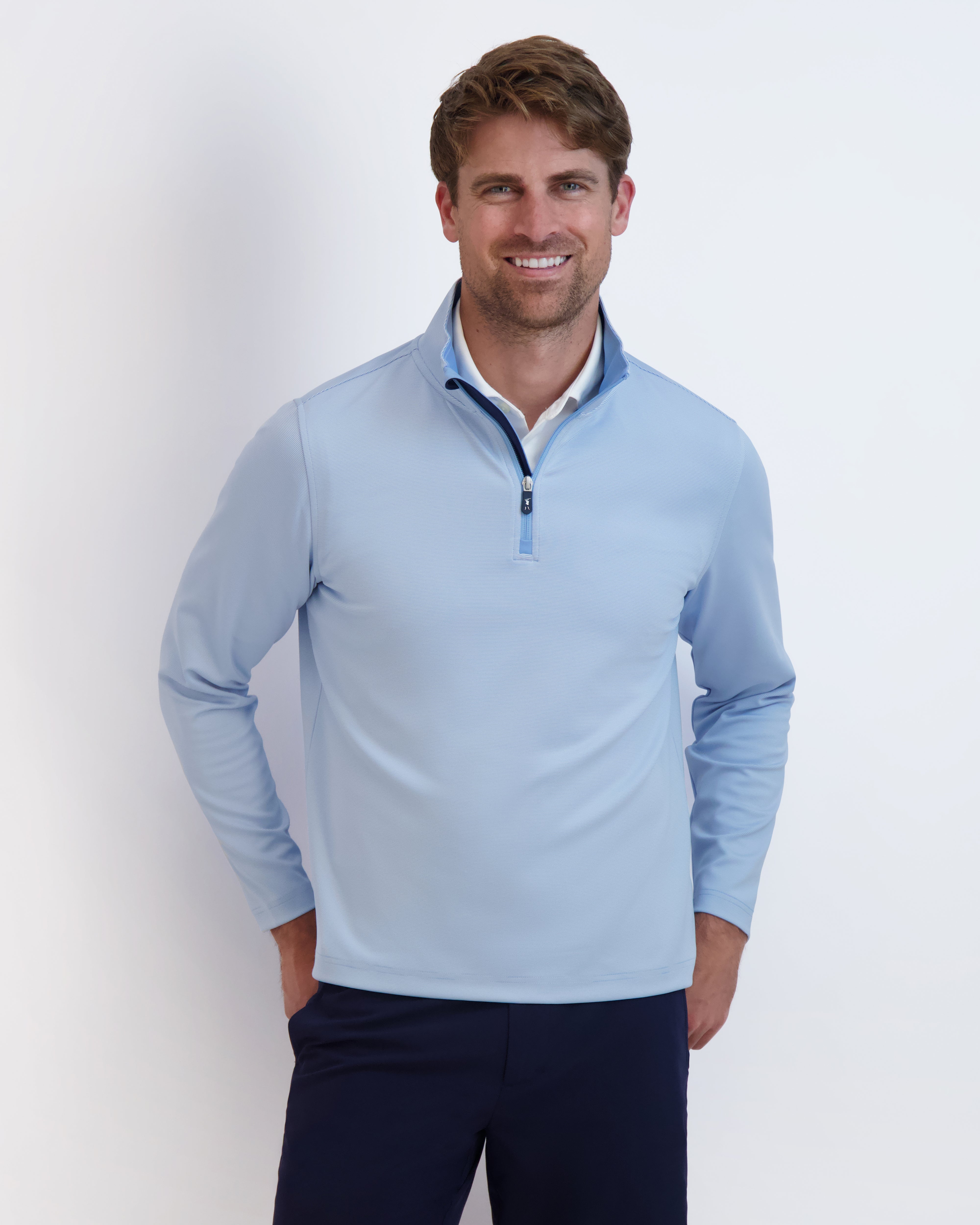 COUGHLIN Men's Quarter Zip Pullover Sweater - Lightweight & Comfortable for Casual Wear, Office, and Outdoor Activities