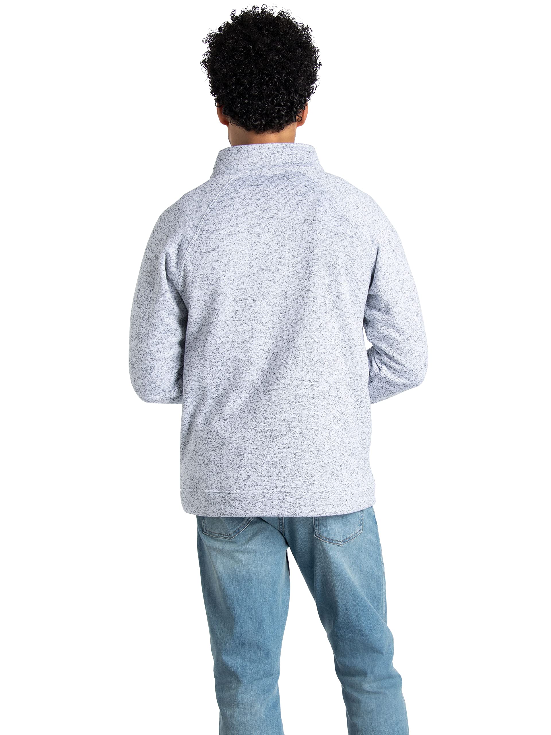 Fruit of the Loom Men's Fleece Quarter Zip Pullover Sweater - Soft & Warm (Sizes S-XXL) - Perfect for Casual Wear, Outdoor Activities & Layering in Cold Weather