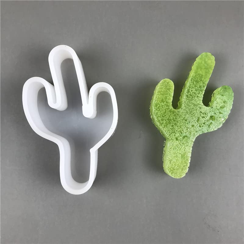 Cute Cactus Car Freshie Molds - Silicone Epoxy Resin Molds for Aroma Beads, Soap, Candle & Pendant Making - DIY Air Freshener & Home Decor Craft Supplies (Cartoon Design) - Perfect for Car, Bathroom & Gift Making