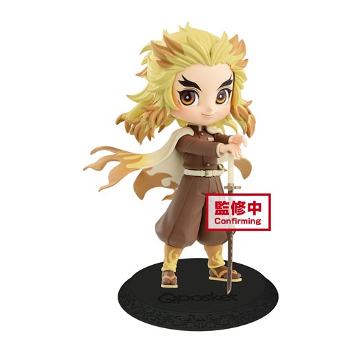 Demon Slayer Q Posket Kyojuro Rengoku Figure (Version B) - Anime Collectible for Fans, Home Decor & Gift Idea