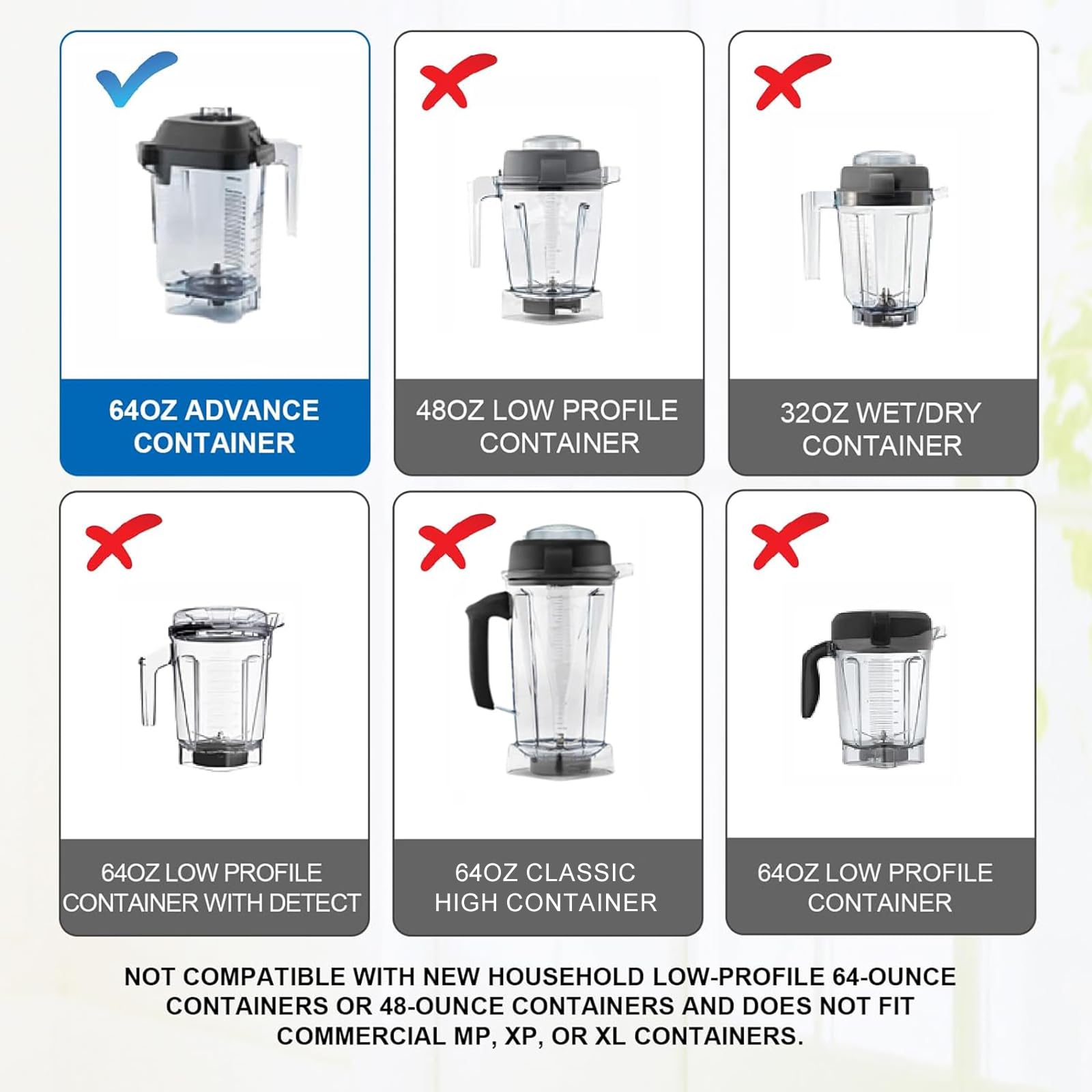 Premium Vitamix Blender Blade Replacement - Compatible with 15990, 15978, 15981, 16016, 16019 & VM0145 Models - High Performance 64oz Container Blade Assembly - Perfect for Smoothies, Soups & Nut Butters