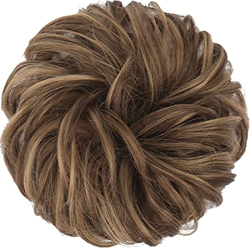 Large Curly Hair Bun Scrunchie Extension - Perfect for Ponytails, Updos & Everyday Hairstyles