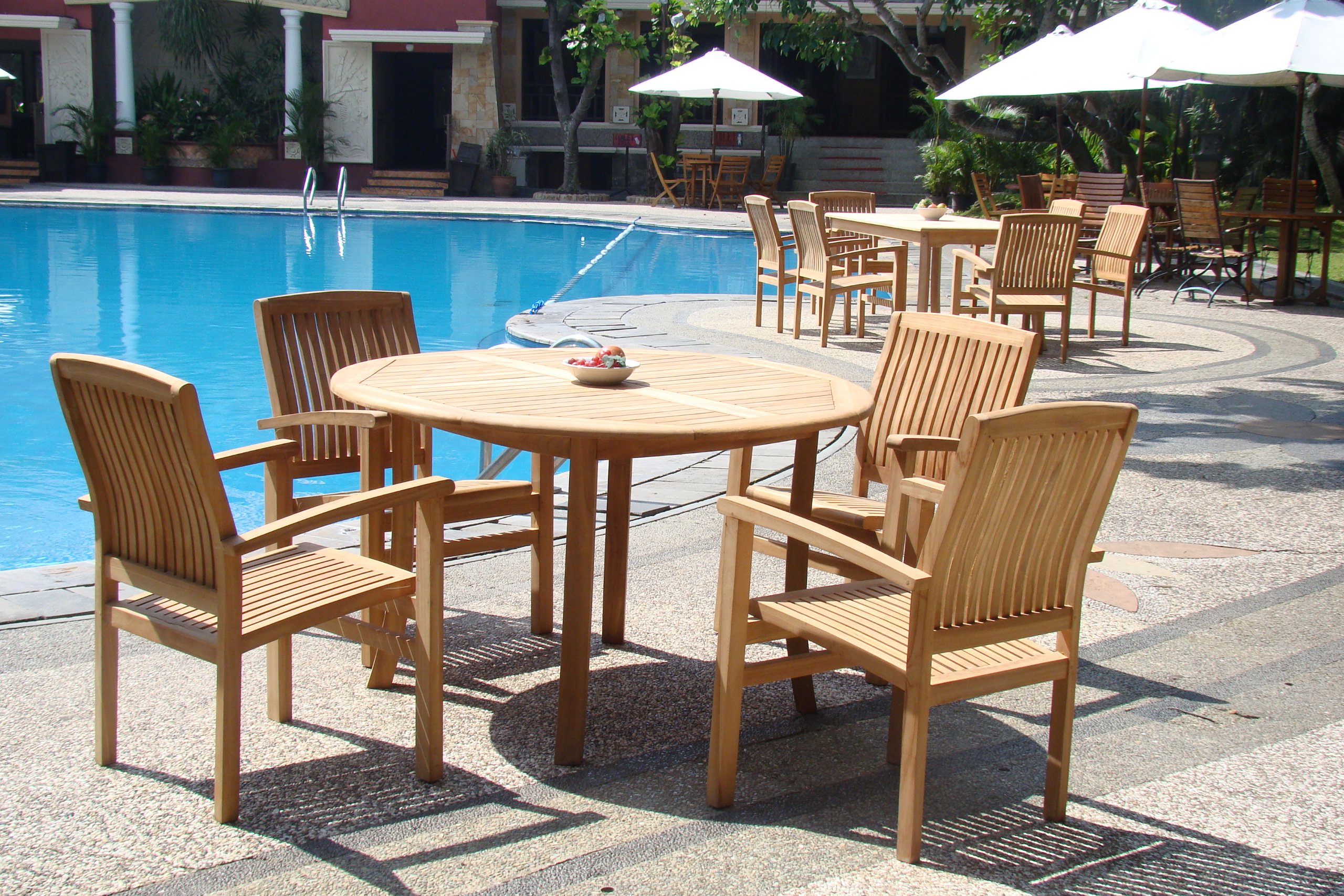 Premium 5-Piece Teak Wood Outdoor Dining Set - 48