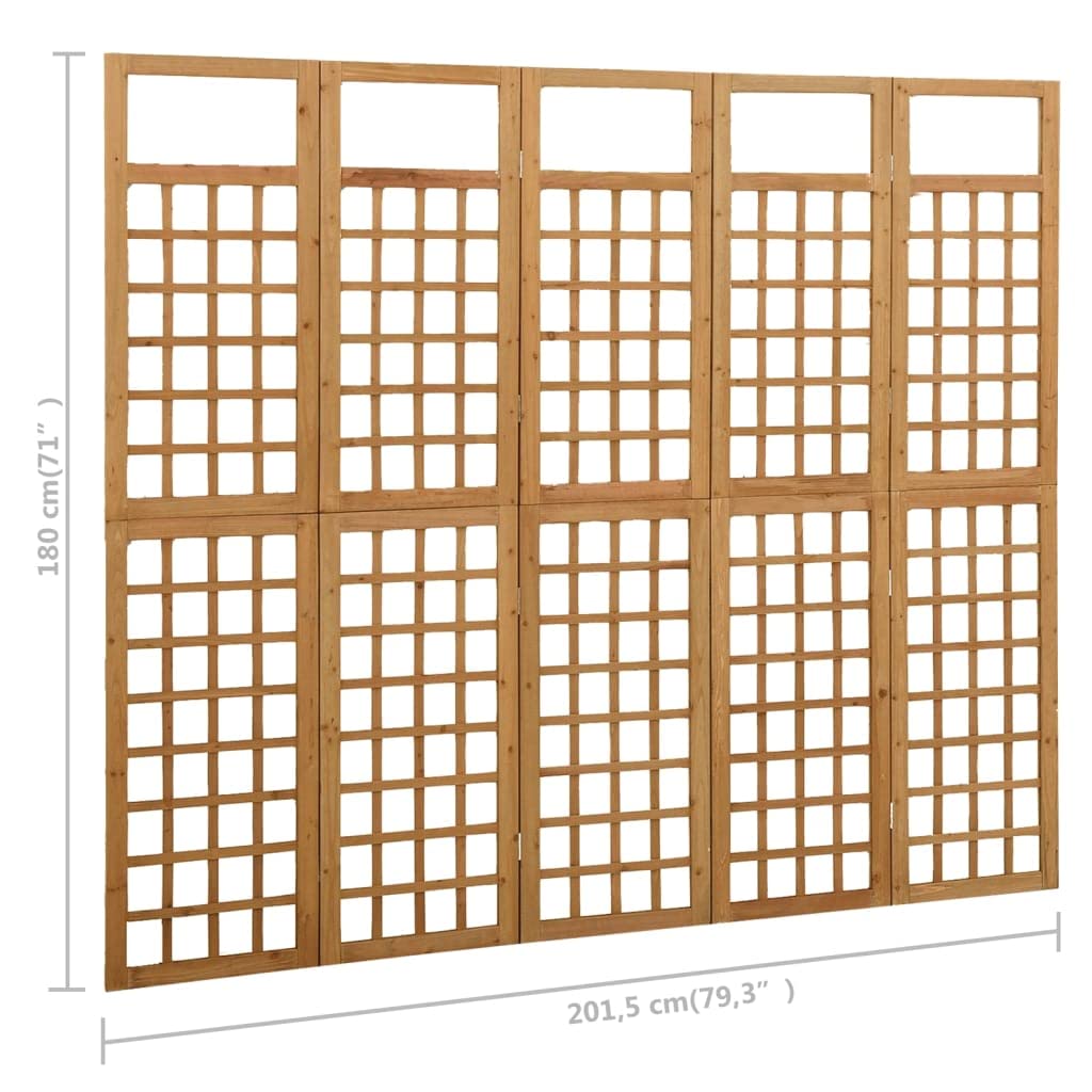 5-Panel Room Divider Screen - 79.3