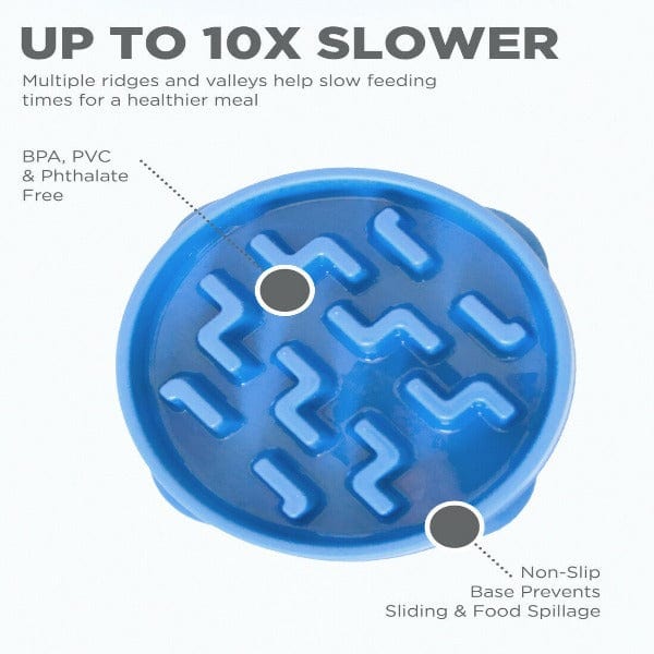 Outward Hound Fun Feeder Slow Feed Dog Bowl - Interactive Puzzle Feeder for Small & Large Dogs - Perfect for Fast Eaters & Mealtime Enrichment - Great for Training, Portion Control & Mental Stimulation