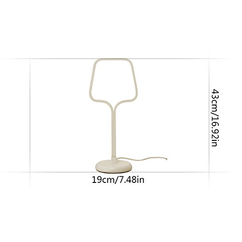 Modern Creative LED Bedside Lamp - Eye-Caring Night Light for Bedroom, Study, Office - Simple Stylish Table Lamp for Living Room, Hotel, Desk Decor (White) - Perfect for Reading, Working & Relaxing