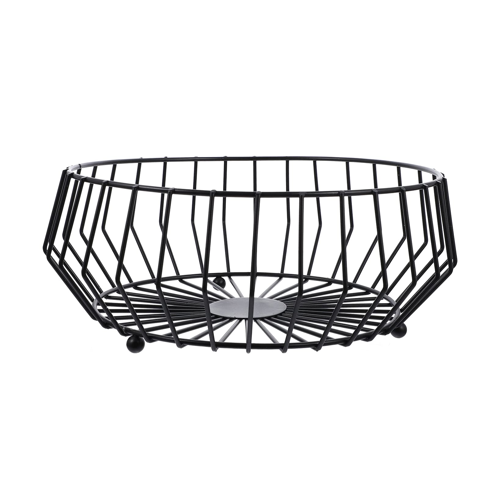 DOITOOL 1-Piece Metal Mesh Fruit Bowl - Round Iron Fruit & Vegetable Storage Basket for Kitchen Countertop - Perfect for Snacks, Produce Display, and Home Decor