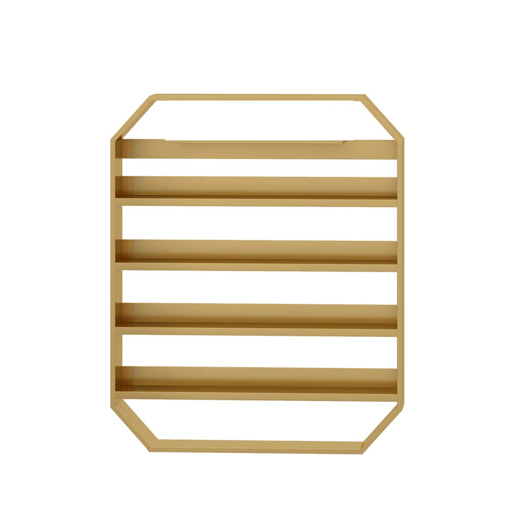 4-Tier Metal Nail Polish Holder Wall Shelf - Cosmetic Organizer for Nail Polish Display & Storage | Perfect for Salon, Home Vanity & Makeup Organization