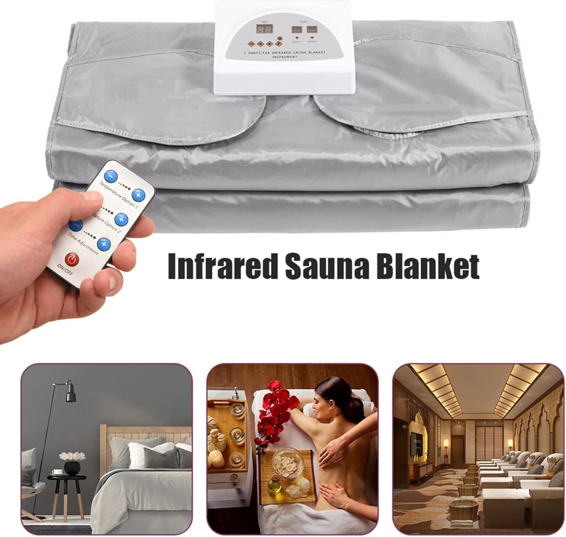 LMEIL Far Infrared Sauna Blanket - Portable Electric Sauna for Detox, Weight Loss & Relaxation - Home Spa Therapy for Body Shaping, Pain Relief & Stress Reduction - Perfect for Post-Workout Recovery & Home Wellness