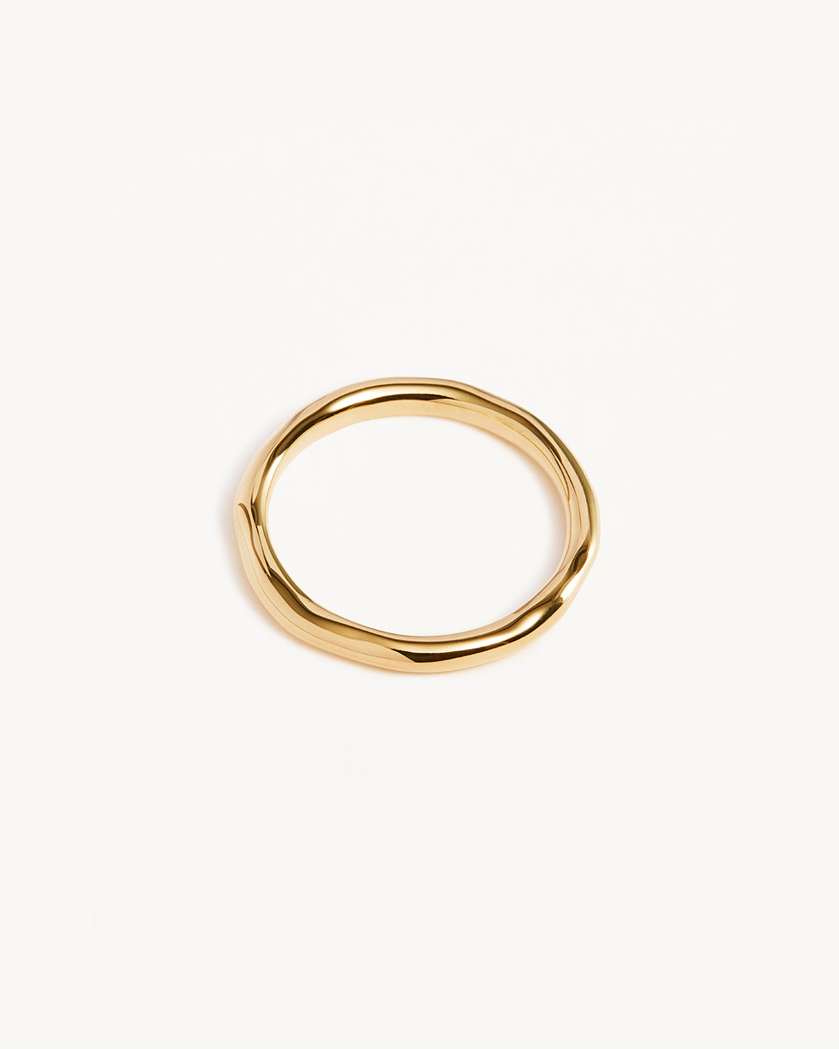 18K Gold Vermeil Thin Ring for Women - Elegant Minimalist Stackable Band for Everyday Wear, Anniversary & Wedding Gift