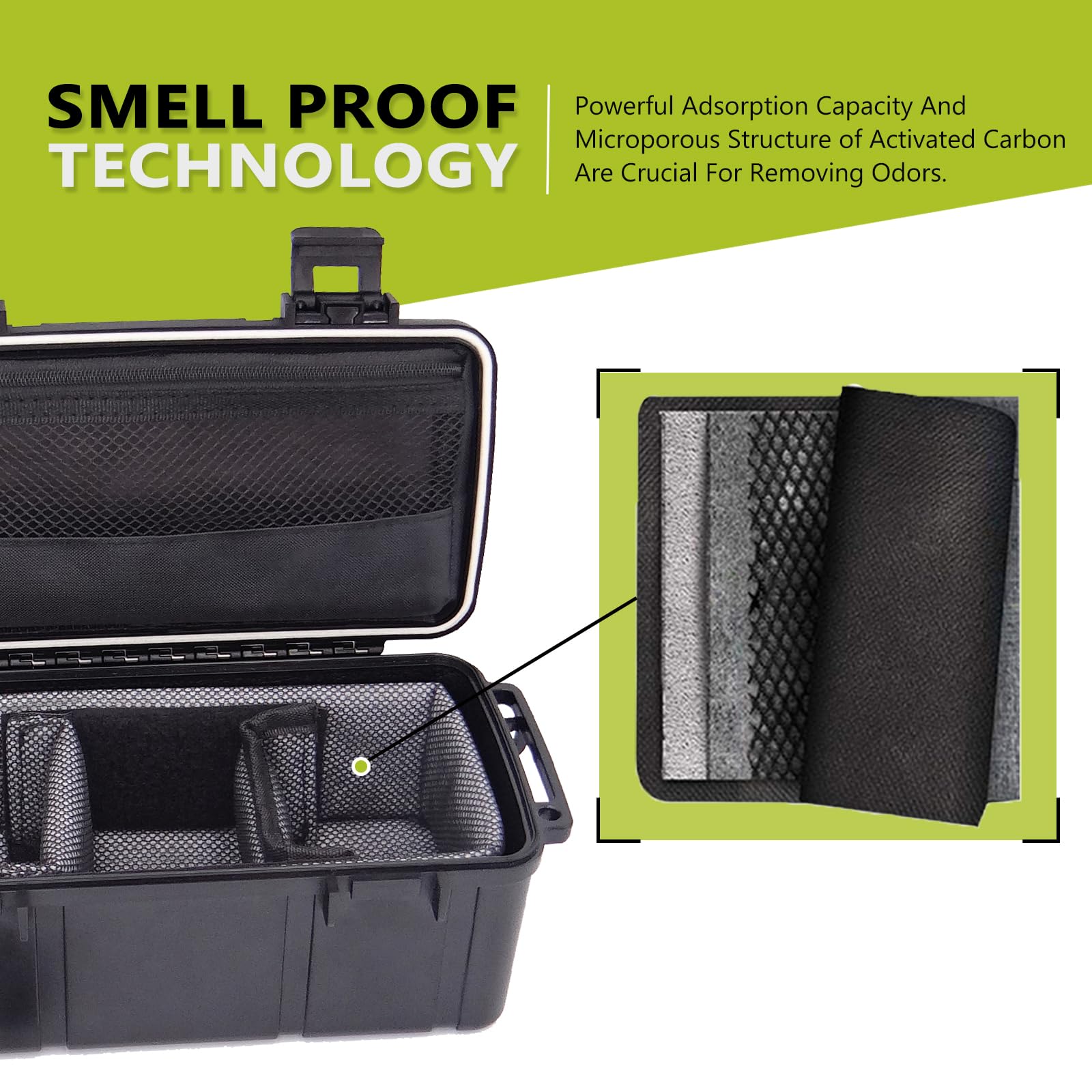 Secure ABS Plastic Storage Box with Lock - Black Organizer for Home & Office