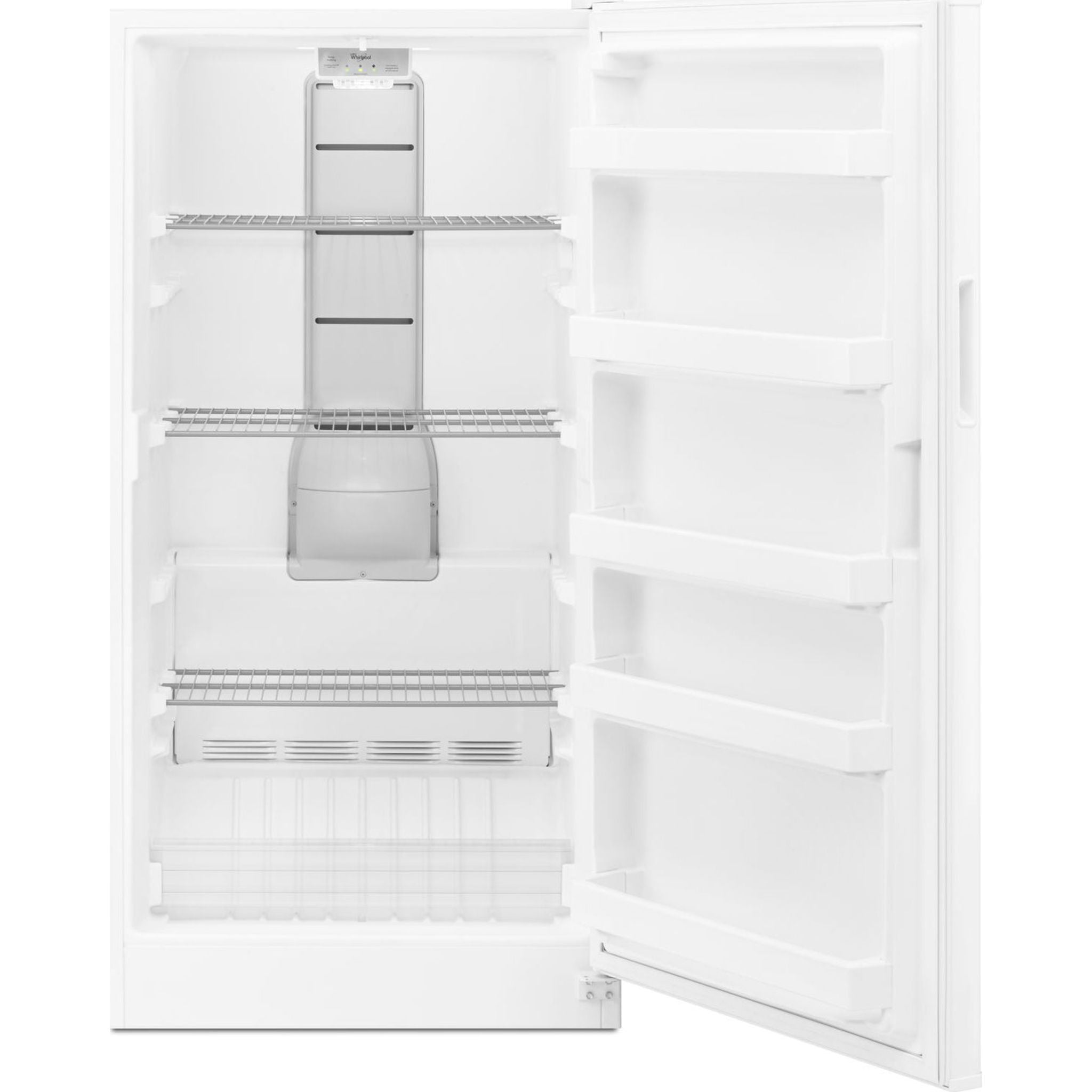 Whirlpool WZF34X16DW 16.5 Cu. Ft. Upright Freezer in White - Energy Efficient Deep Freezer for Home, Garage, or Basement Storage