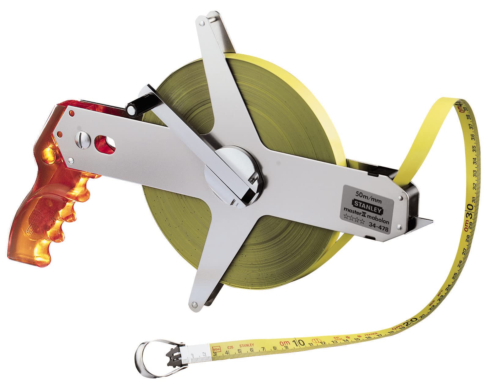 Stanley Mabolon 50m Long Tape Measure - Heavy Duty Retractable Measuring Tool for Construction, Carpentry, and DIY Projects | Perfect for Home Renovation, Woodworking, and Outdoor Use