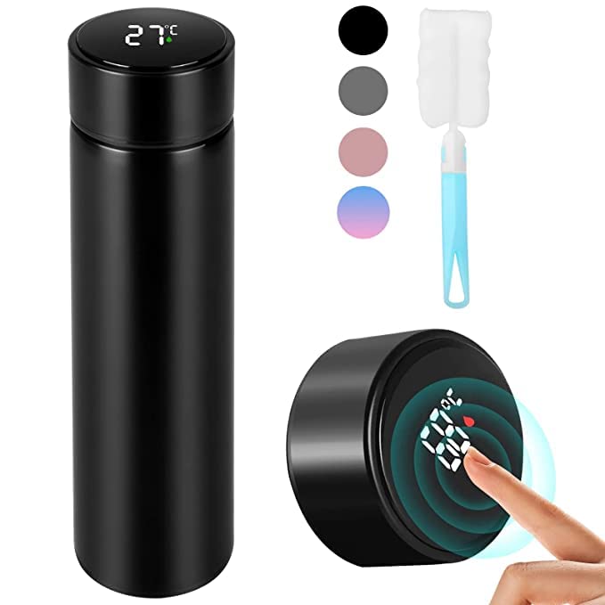 Premium NNS 500ml Stainless Steel Vacuum Insulated Smart Water Bottle with LED Temperature Display | Keeps Hot & Cold for 24 Hours | Perfect for Travel, Hiking, Gym & Outdoor Activities