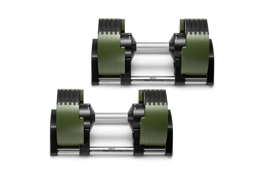 NÜOBELL 50lb Adjustable Dumbbells Set - Tactical Weight Lifting Equipment for Home Gym & Strength Training - Perfect for CrossFit, HIIT, and Muscle Building Workouts
