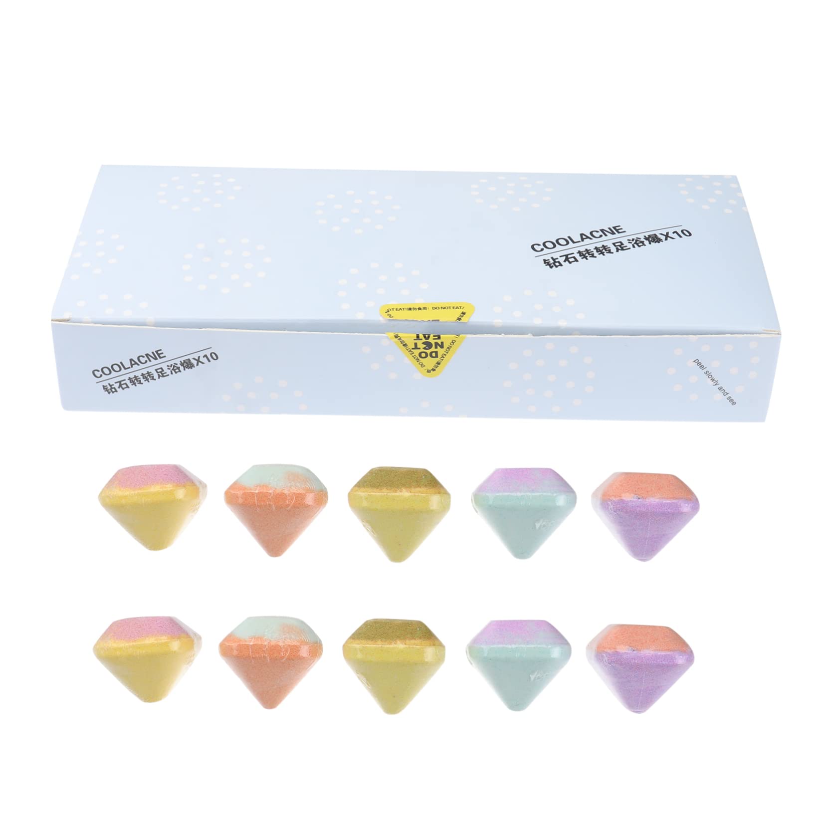 FOMIYES Organic Bath Bombs Set - 1 Box Foot & Body Wash Steamers with Nail Diamonds, Hand Soak Bombs & Exfoliating Balls for Relaxing Spa & Kids Bath Time - Perfect for Home Self-Care & Gift Giving