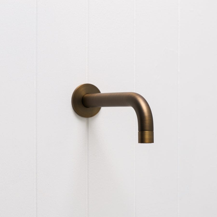 Antique Brass Sydney Wall Spout - Vintage Style Bathroom Faucet for Sink, Basin & Outdoor Garden Use
