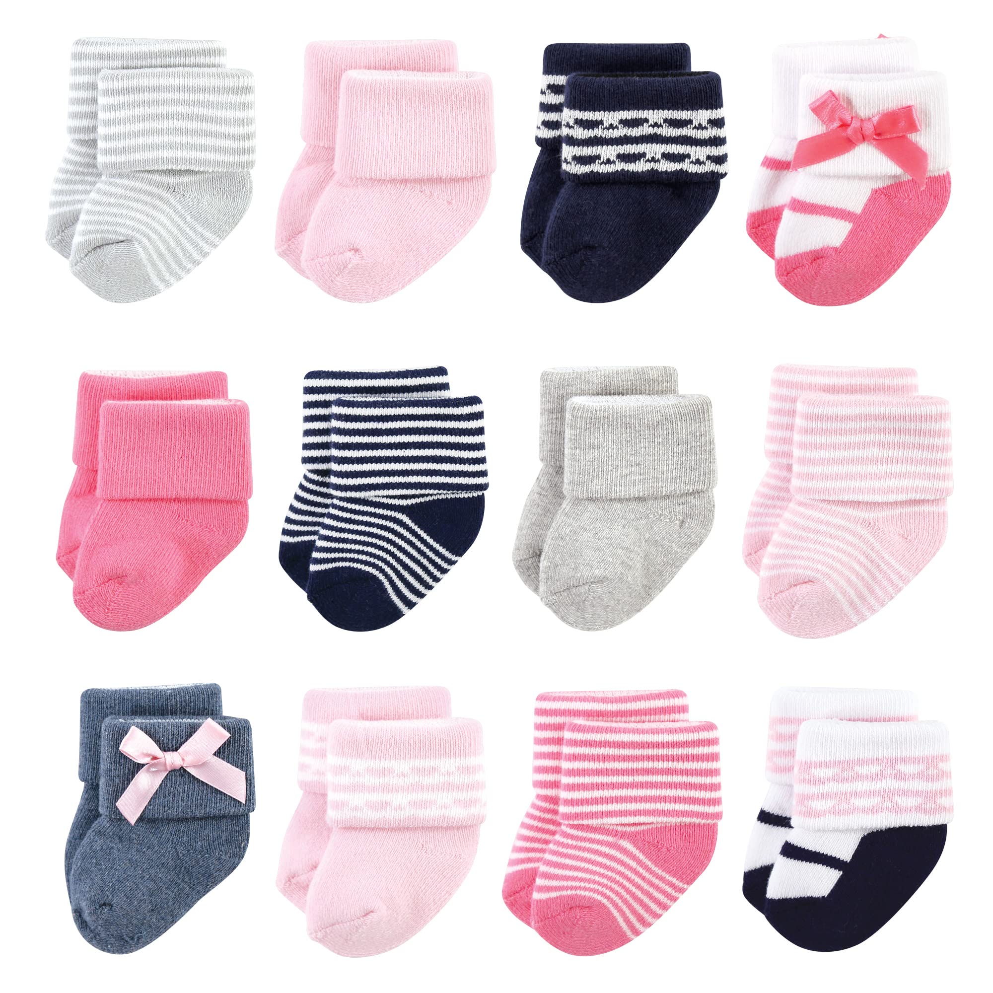 Luvable Friends Soft Terry Cloth Baby Socks for Newborns & Infants - Perfect for Nursery, Playtime & First Steps