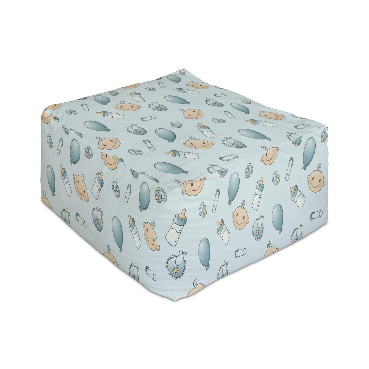 Ambesonne Cartoon Rectangle Pouf Ottoman - 25