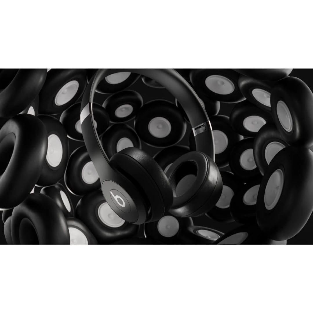 Beats Solo 4 Wireless Bluetooth On-Ear Headphones - 50H Battery, Apple & Android Compatible, Noise Isolation - Matte Black (Renewed) - Perfect for Travel, Workouts & Commuting