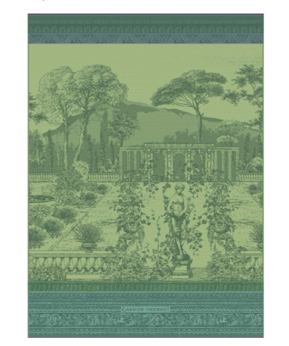 Jardin Spirituel Vert Kitchen Towel - Premium French Inspired Cotton Dish Towels for Drying & Decor - Perfect for Farmhouse, Rustic, and Modern Kitchens