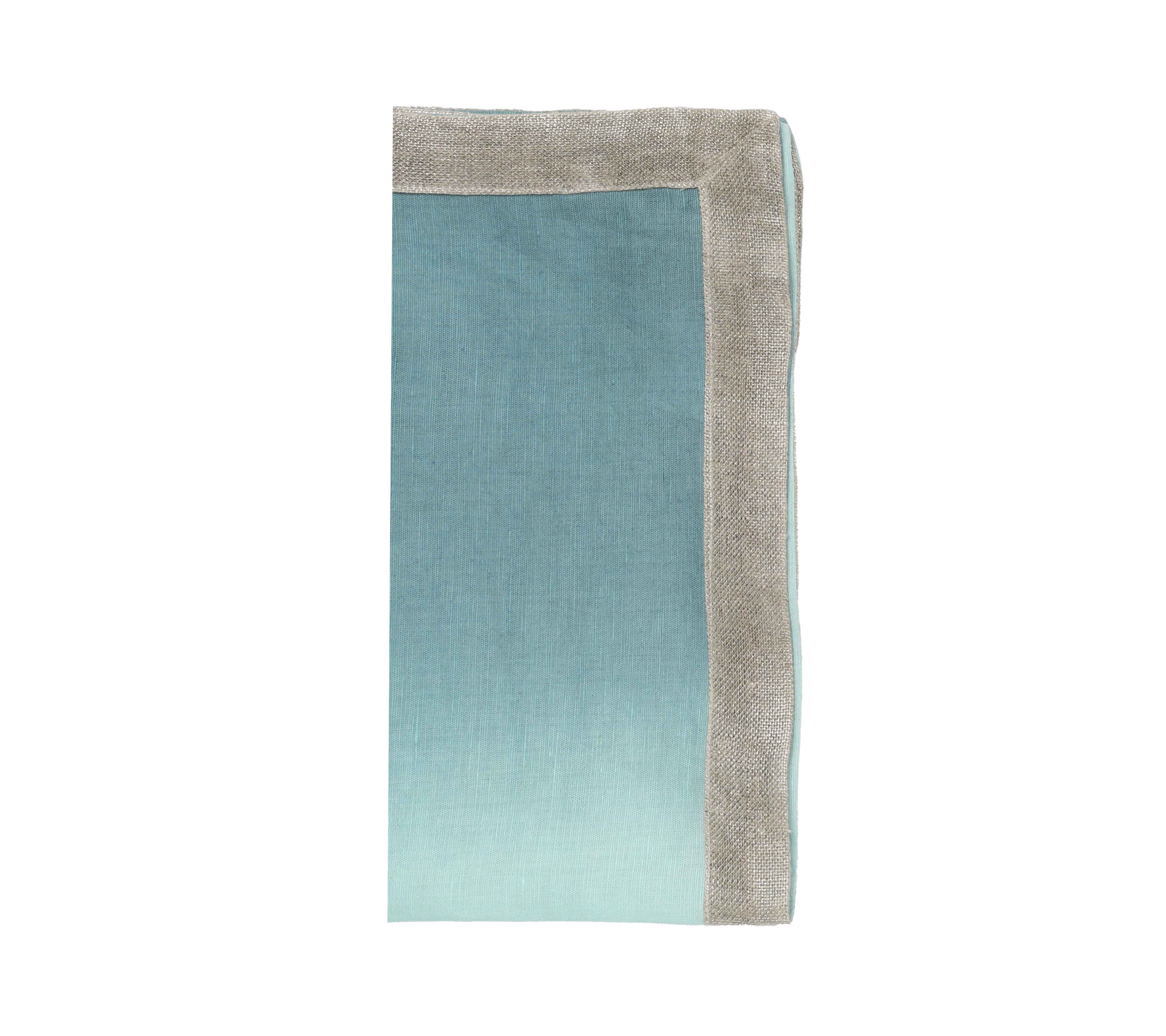 Cool Tone Dip Dye Napkins - Set of 4 Cotton Dinner Napkins for Modern Table Setting, Party Decor & Wedding Reception