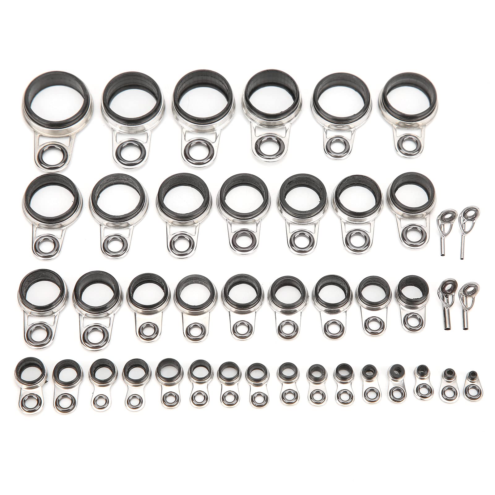 Stainless Steel Fishing Guide Line Rings for Rock Casting - Anti-Rust & Abrasion-Proof Fishing Accessories | Perfect for Saltwater, Freshwater & Surf Fishing