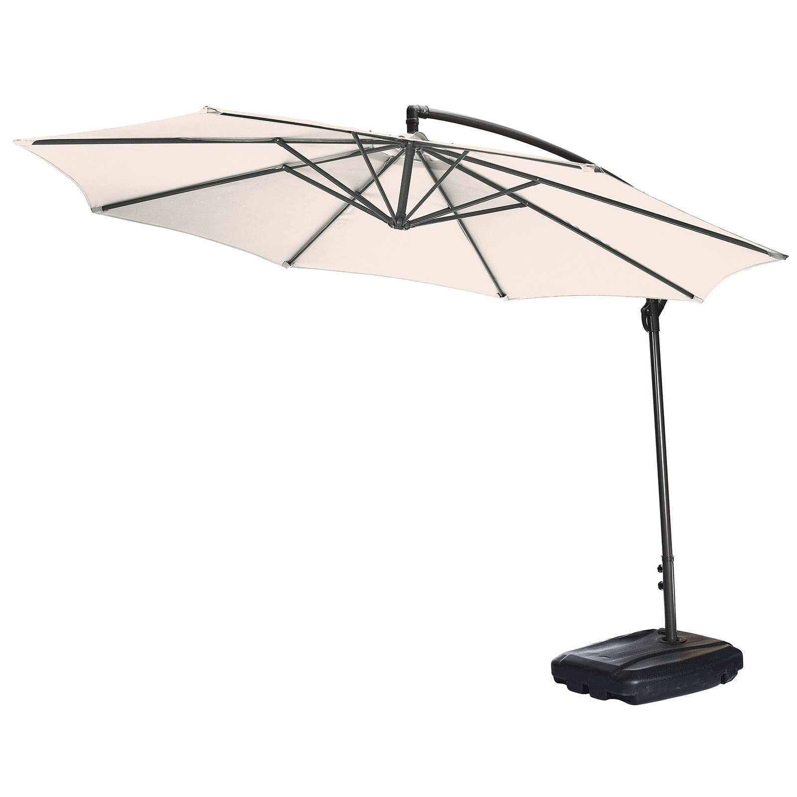 Flueyer 10Ft 8 Ribs Replacement Canopy for Offset Cantilever Patio Umbrella - Double Layer Durable Outdoor Market Umbrella Cover (Canopy Only) - Perfect for Poolside, Backyard, Garden and Patio Shade