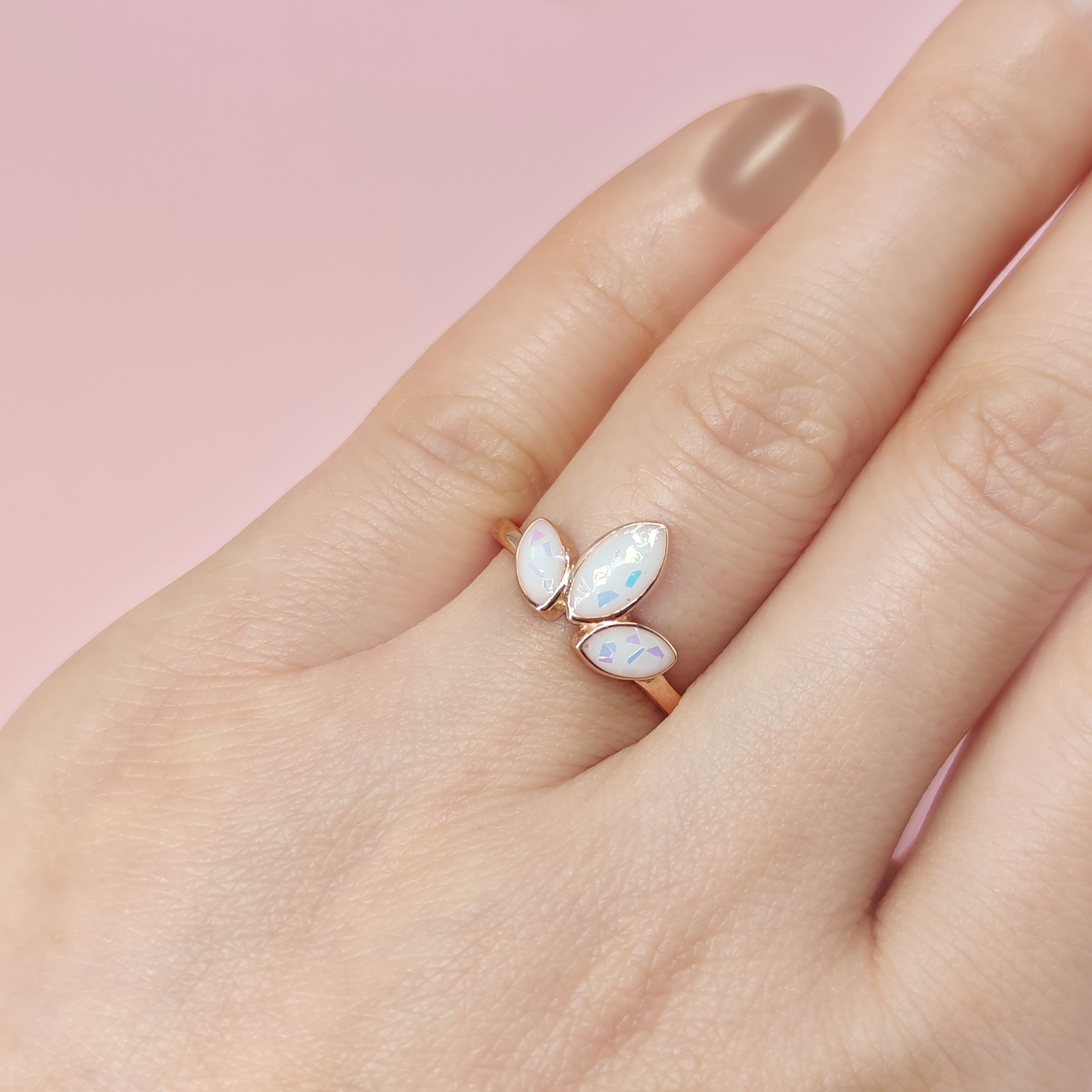 HeirloomClover Solid Gold Four Leaf Clover Breast Milk Jewelry Ring - Perfect for Nursing Mothers, Memorial Keepsake & Unique Gift for New Moms