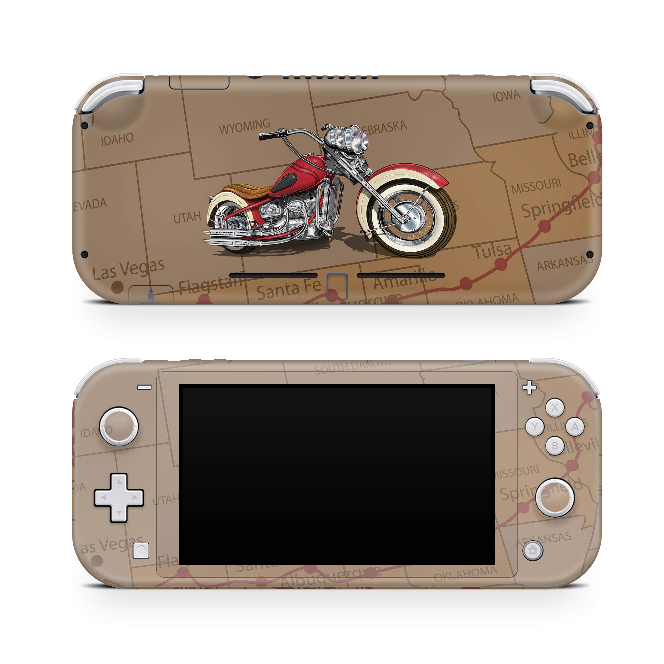 Retro Decal Skin for Nintendo Switch Lite - Premium 3M Vinyl Full Wrap, Custom Design Cover Compatible with Switch Lite - Perfect for Gaming, Travel, and Personalizing Your Console