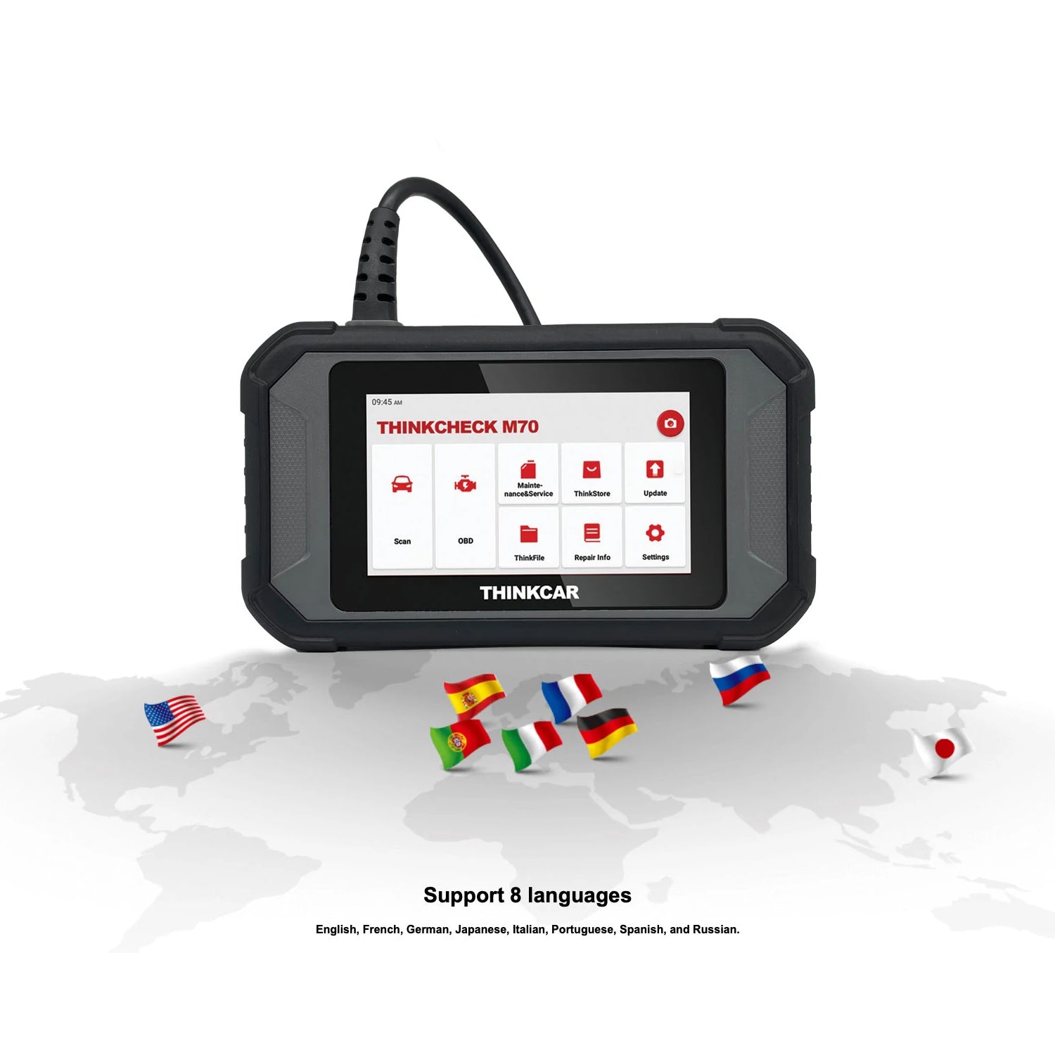 THINKCHECK M70 5-in-1 Full System OBD2 Scanner - Professional Car Diagnostic Tool with Tablet, Code Reader & Comprehensive Vehicle Scan for Mechanics | Perfect for Auto Repair Shops & DIY Car Maintenance
