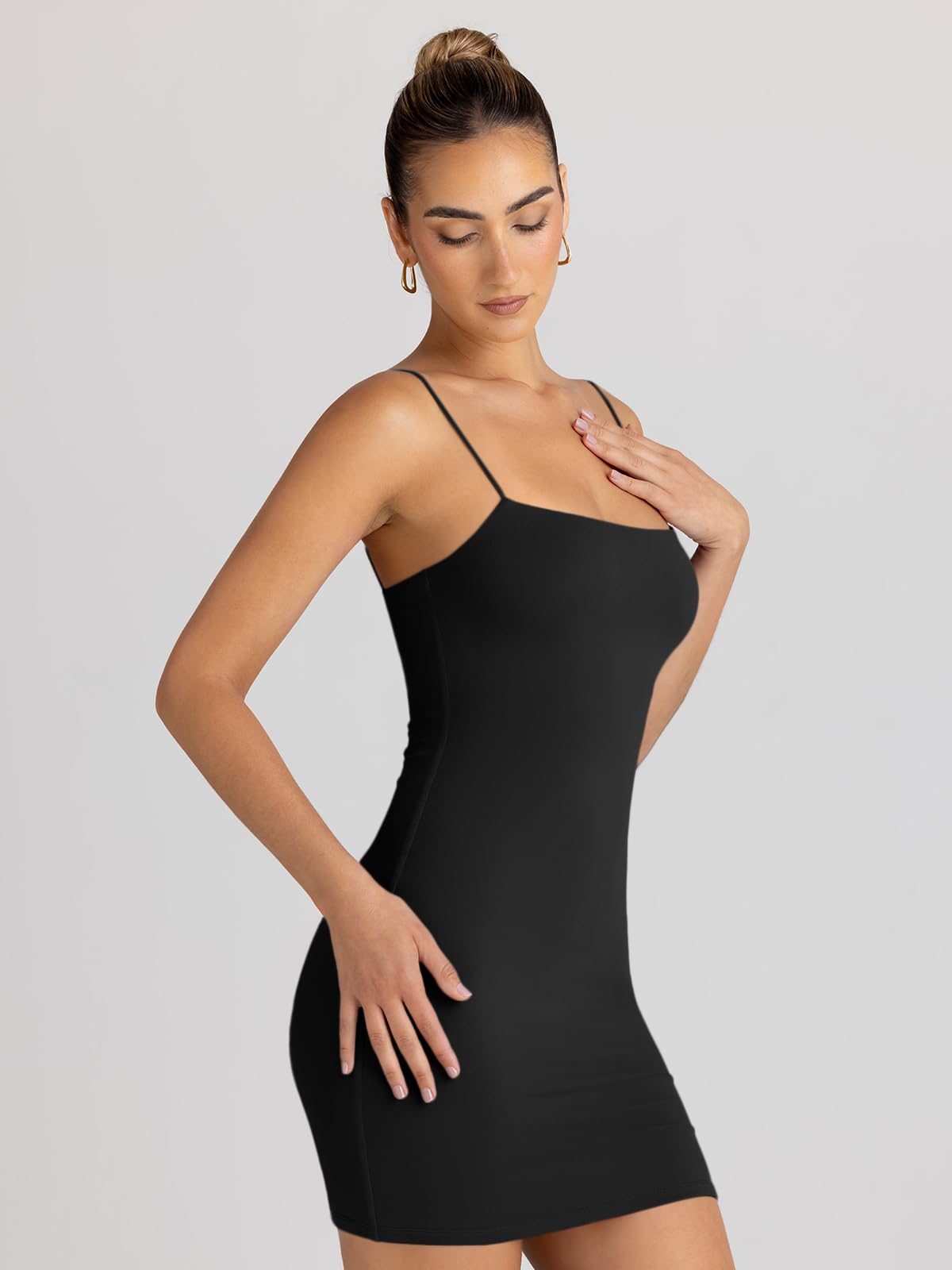 LILLUSORY Women's Mini Sexy Bodycon Dress - Summer Club Party, Beach Vacation, Spring Outfits | Slim Fit Short Dress for Night Out, Date Night, Cocktail Party
