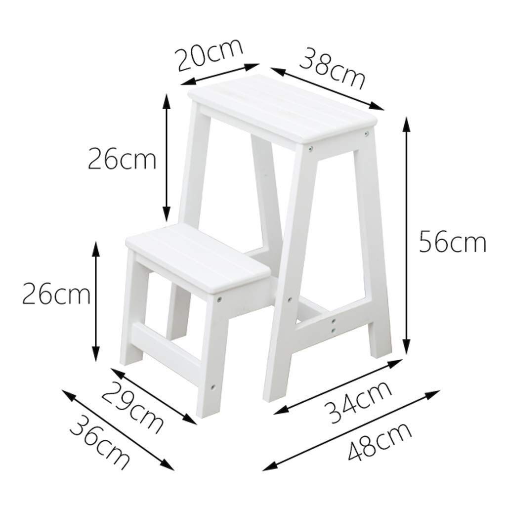 UCCE Indoor Wooden Climbing Stool for Adults - Foldable Step Ladder Chair, Multifunctional Storage Shelf & Flower Stand - Perfect for Home Decor, Kitchen Use, and Gardening